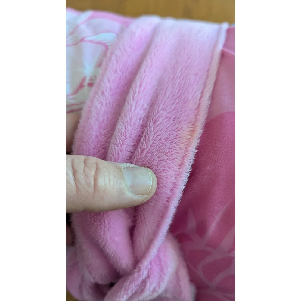 Y2k Disney Princess Pink Sleeping Bag Cinderella Belle Aurora Faux Fur Line